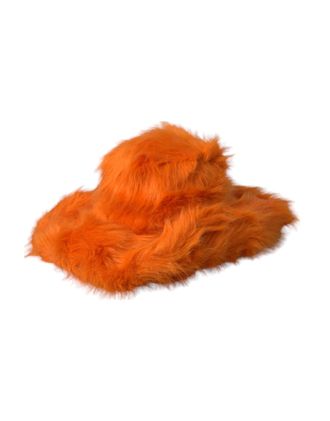 Dolce & Gabbana Womens Orange Faux Fur Polyester Fedora Hat