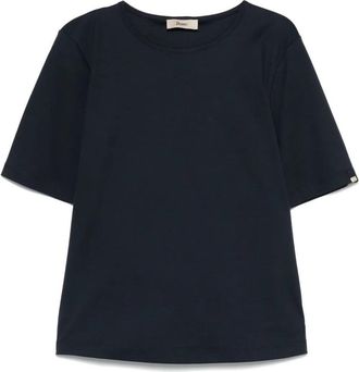 Herno Side Slits Cotton T-Shirt Clothing
