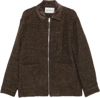 Amaranto Boucle Jacket - Heren - Fleece jassen - Bruin - L - Wol - Fitness