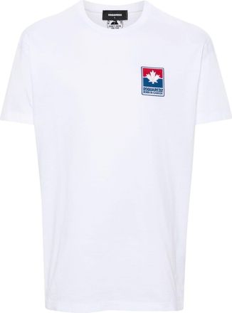 Dsquared2 logo-patch T-shirt - men - Cotton - S - White