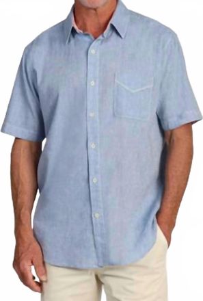 True Grit Washed Melange Shirt In Chambray