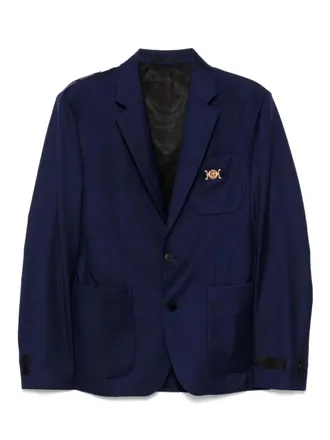 Versace single-breasted blazer - men - Wool - 50 - Blue