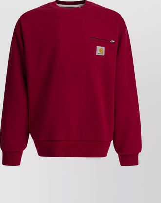 Carhartt Work in Progress relaxed fit knitwear with chest pocket and ribbed cuffs