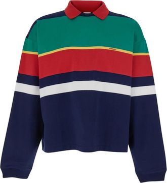 Versace Strips Sweatshirt - Heren - Polos - Veelkleurig - XL - Katoen - Tops
