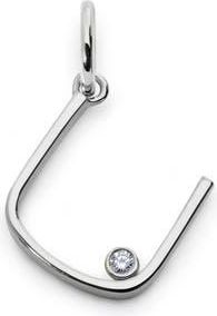 Monica Vinader Lab Grown Diamond Initial Pendant in Sterling Silver U at Nordstrom