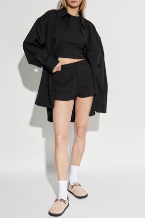 Entire studios T-shirt Micro Waffle, Womens, Black