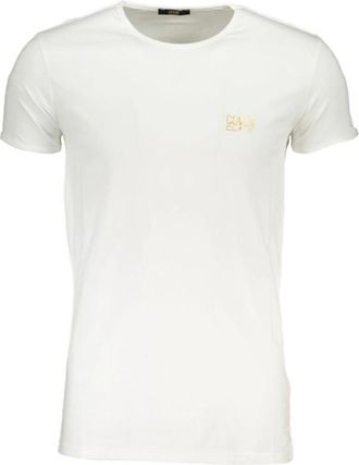Cavalli T-shirt met ronde hals - Heren - T-shirts - Wit - L - Katoen - Tops