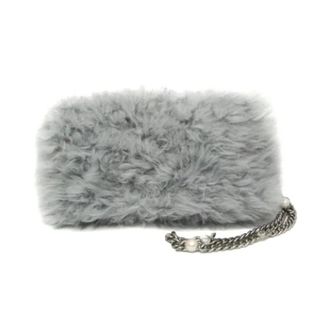 Miu Miu Tweedehands leren schoudertassen - Dames - Vintage Clutch - Grijs - ONE Size - Leer - Vintage