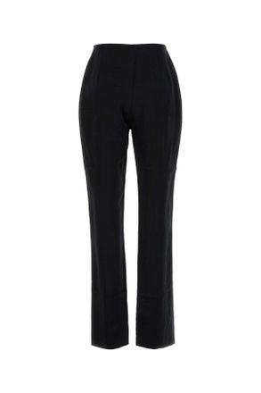 Nanushka Womens Black Satin Pant Blackecru Exterior: Acetate Pantaloni