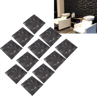 Infinite Paneles De Pared De Pvc 3d Con Dise&ntilde;o De Diamante, 12 Piezas Con Protectores De Esquina Para Dise&ntilde;o De Interiores, Resistentes Al Agua Y Al Fuego, Par