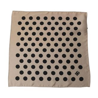 Dolce & Gabbana Pa&ntilde;uelo de Seda con Lunares - Accessories - Hombre - Beige - ONE SIZE