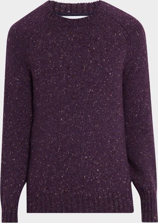 Brunello Cucinelli Mens Cashmere Donegal Crewneck Sweater