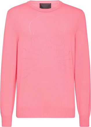 Philipp Plein Cashmere Pullover Round Neck LS Skull and Plein