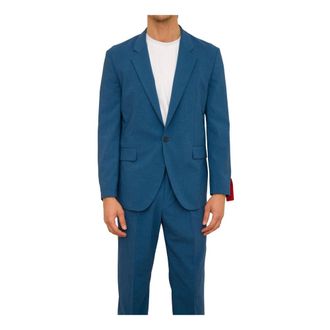 HUGO BOSS Jassen, Heren, Blauw, L, Polyester, Kris 242X1 Jas