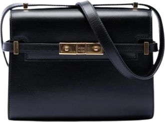 Saint Laurent Pre-owned The Manhattan - Dames - Vintage Schoudertas - Zwart - ONE Size - Leer - Vintage