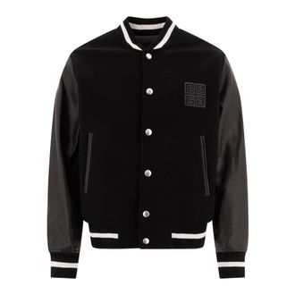 Givenchy 4G Varsity Jacket - Heren - Bomber jackets - Zwart - L - Wol - Jassen