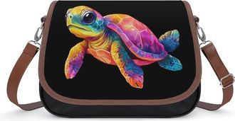 Generic Cute Turtle Small Womens Crossbody Bags Shoulder Handbag with Adjustable Strap for Travel