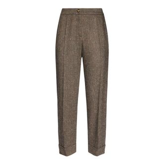 Elena Miro Pantaloni sartoriali con risvolto - - Trousers - Donna - Marrone - S