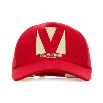 Valentino Garavani Caps, male, Red, Size: 58 CM Chez Valentino Baseball Hat
