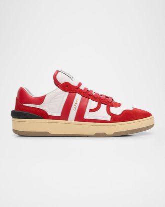 Lanvin Men & apos;s Clay Suede and Nylon Low-Top Sneakers