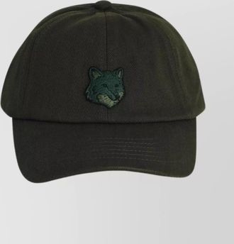 Maison Kitsun&eacute; cotton cap curved brim