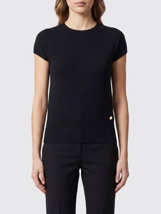 Balmain Maglia girocollo in misto lana a maniche corte