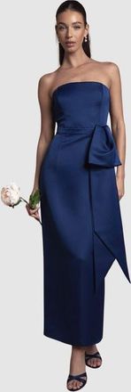 Coast Bandeau Bow-Waist Maxi Dress in Navy at Nordstrom, Size 12