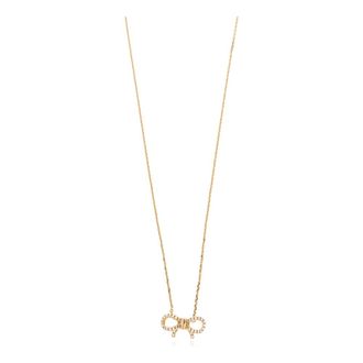 Ferragamo Necklaces, female, Yellow, Size: ONE SIZE Necklace with Pendant Adorned with Sparkling Crystals