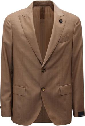 Lardini Blazers, male, Brown, L, Unlined Suit Model Ep473Ae Epss60403