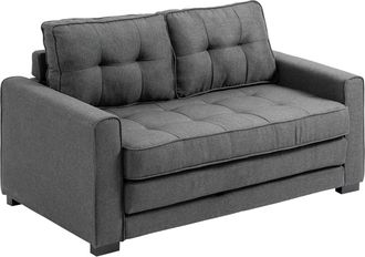 HOMCOM Homcom - Divano Letto 2 Posti In Tessuto Imbottito Con Molle 151x75x85cm Grigio