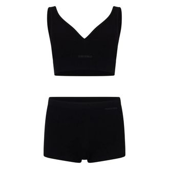Red Valentino Conjunto de Top y Pantalones Cortos - Nightwear & Lounge - Mujer - Negro - M