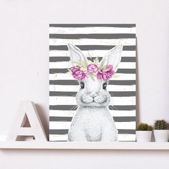 Queence Metallbild »Gada« Hase 1 Stk. tlg. Stahlschilder