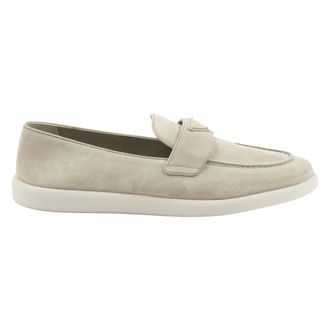 Prada Schoenen, Dames, Beige, 39 EU, Loafers