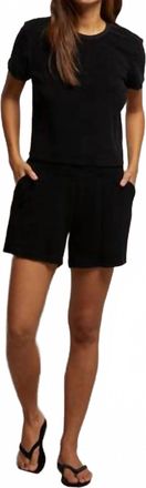 perfectwhitetee Emily Sweatshort In Black