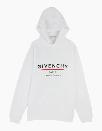 Givenchy Mens Givenchy George V Hoody Ltd Edition White - Size: 42