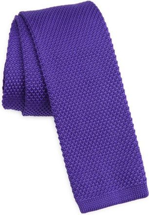 Clifton Wilson Royal Purple Knit Silk Tie at Nordstrom