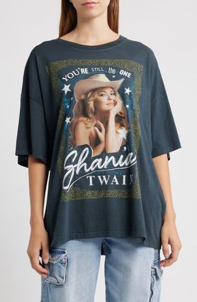 Daydreamer Shania Twain Still the One Cotton Graphic T-Shirt in Vintage Black at Nordstrom
