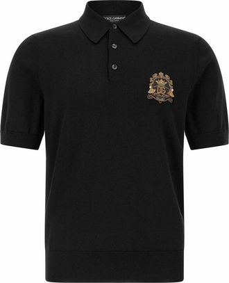 Dolce & Gabbana Heraldic Patch Polo Shirt