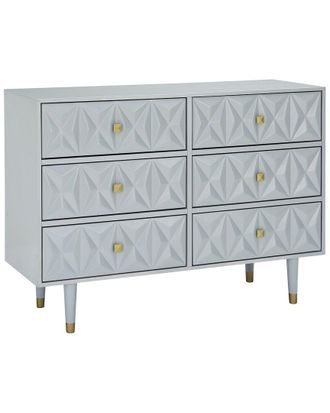 Linon Geo 6-Drawer Texture Dresser