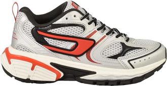 Diesel Dynamic Grey Sneakers with Bold Accents