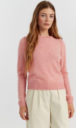 Chinti and Parker Cloud Cashmere Cropped Sweater in Pink Marl at Nordstrom, Size X-Large
