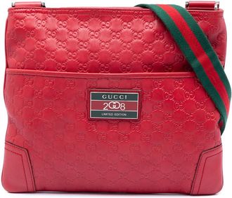 Gucci Pre-owned Gucci Beijing Olympics Edition Guccissima Web Crossbody Unisex WYM23WFCIBBY6P1N