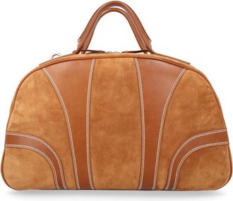 Dries Van Noten Suede Leather Duffle Bag