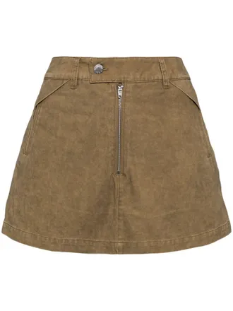 Izzue mid-rise skort - women - Cotton - S - Brown