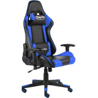 vidaXL Vidaxl - Sedia da Gaming Girevole Blu in pvc