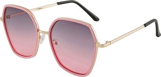 Generic Polygonal Metal Full Frame Men and For Women Sunglasses Holiday Street Shooting Sunshade Mirror