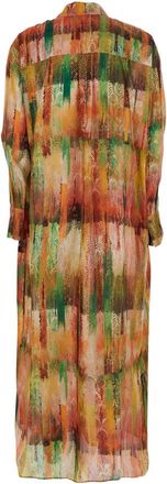 Momoni Womens Dress Jau Multicolour Silk