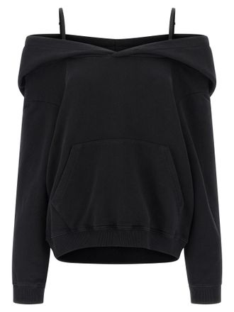 Maison Margiela Womens Off-Shoulder Hoodie