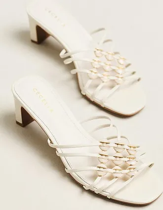 Cecelia New York Pearl Strappy Heeled Sandals