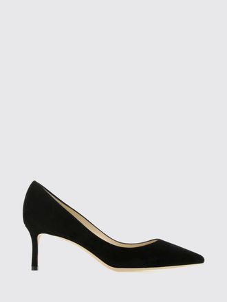Jimmy Choo London Romy Suede Mid-Heel Court Shoes with Almond Toe